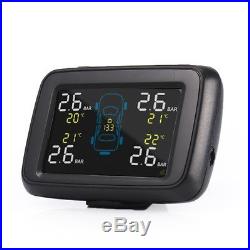 Tyre Tire Pressure Monitoring System LCD TPMS 4 Internal Sensors Wireless Cars