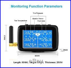 U901 Auto Wireless LCD TPMS Car Truck Tire Pressure Monitoring System 6 Sensors