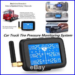 U901 TPMS Car Truck Tire Pressure Monitoring System+6 Replaceable Battery Sensor