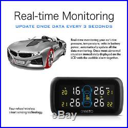 U903 Auto Car Wireless TPMS Tire Pressure Monitoring System + 4 Internal Sensor