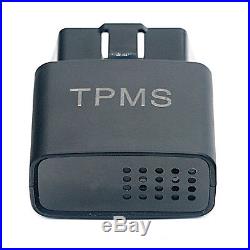 Vehicle Wireless TPMS Tire Pressure Monitor System Bluetooth + 4 External Sensor