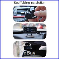 Wireless 4 Sensor Car Auto LCD Display TPMS Tire Tyre Pressure Monitoring System