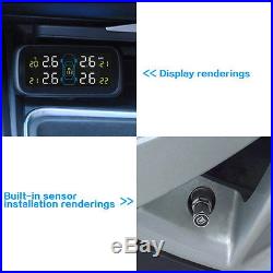 Wireless 4 Sensor Car Auto LCD Display TPMS Tire Tyre Pressure Monitoring System