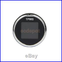 Wireless Car TPMS Tire Pressure 4 External Sensors & LCD Display Monitor