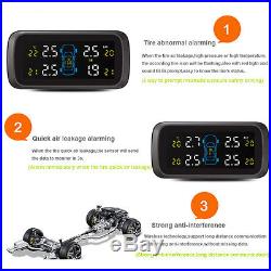 Wireless Car Tire Pressure Alarm With 4 External Sensor Monitoring Tpms System