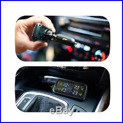 Wireless Car Tire Pressure Monitoring TPMS System Monitor & 4 External Sensors