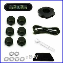 Wireless Car Tire Tyre Pressure Monitoring System TPMS & 6 Sensor for RV Trailer