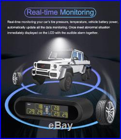Wireless Car Tire Tyre Pressure Monitoring System TPMS & 6 Sensor for RV Trailer