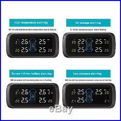 Wireless LCD 4 External Sensor Tire Tyre Pressure Monitoring System for Car TPMS