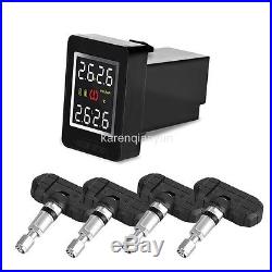 Wireless PSI/BAR TPMS Tire Tyre Pressure Monitor System+4 Sensors LCD For TOYOTA