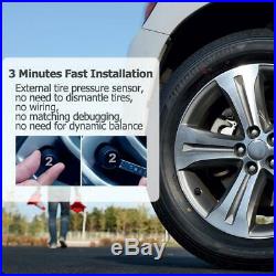 Wireless Solar TPMS Car Tire Tyre Pressure Monitoring System External 6 Sensor