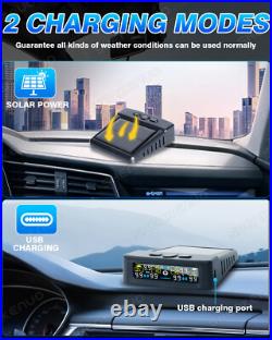Wireless Solar TPMS LCD Car Tire Pressure Monitoring System +6 External Sensors