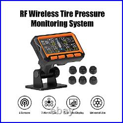 Wireless Solar TPMS LED Car Tire Pressure Monitoring System + 6 External Sensors