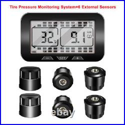 Wireless TPMS LCD Tire Pressure Monitoring System For BUS + 6 External Sensors