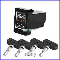 Wireless TPMS PSI/BAR Tire Tyre Pressure Monitor System+4 Sensors LCD For Toyota