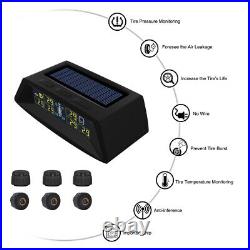 Wireless TPMS Tire Pressure Monitoring System Fits RV Tow with 6 External Sensors