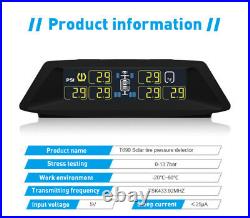 Wireless TPMS Tire Pressure Monitoring System Fits RV Tow with 6 External Sensors