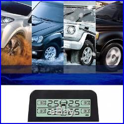 Wireless WINDEK Solar Power LED Display Car TPMS Tire Pressure Monitor 4x Sensor