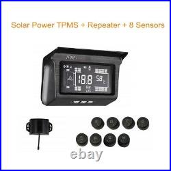 WonVon Solar TPMS Tyre Pressure Monitoring System 8 Sensor with Repeater For RV