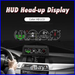 X91 Car GPS HUD TPMS Speed Slope Meter Auto Compass With Tire Pressure Sensor