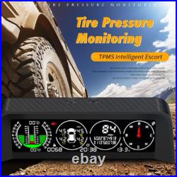 X91 Car GPS HUD TPMS Speed Slope Meter Auto Compass With Tire Pressure Sensor