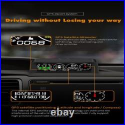 X91 Car GPS HUD TPMS Speed Slope Meter Auto Compass With Tire Pressure Sensor