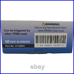 Xtra-Seal 17-43041 Programmable Multi-Frequency TPMS Snap in Sensor Pack of 10